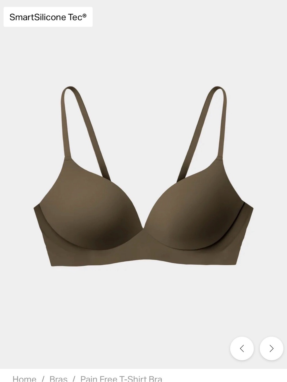 EBY pain free t-shirt bra in color Eden